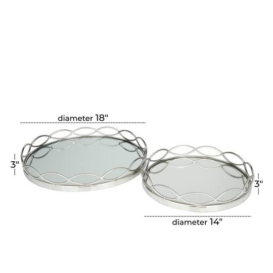Contemporary Metal Tray Set